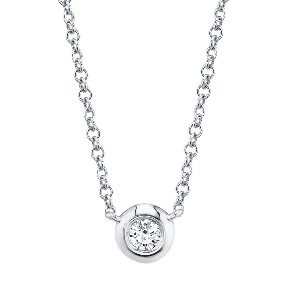 0.05Ct Diamond Bezel Necklace