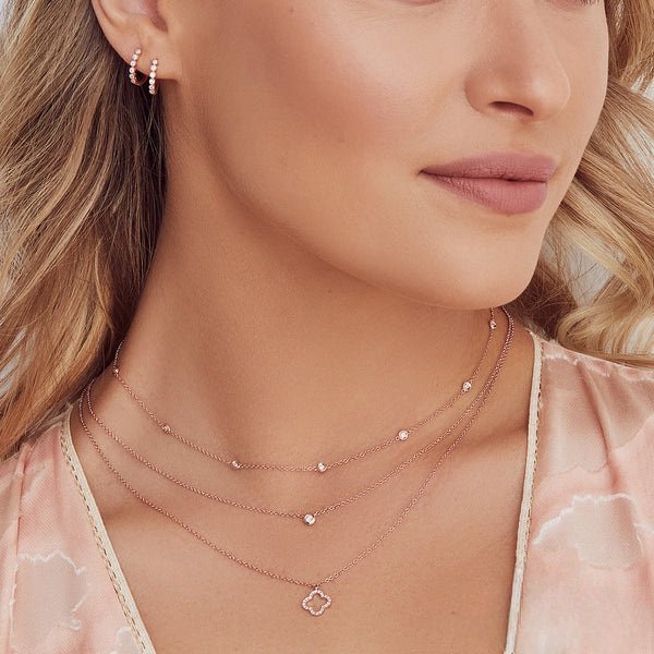 0.05Ct Diamond Bezel Necklace