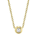 0.05Ct Diamond Bezel Necklace
