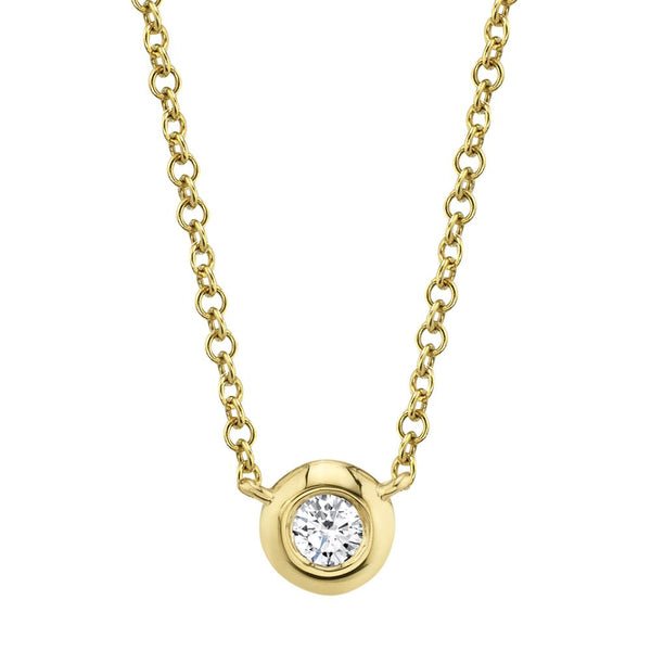 0.05Ct Diamond Bezel Necklace