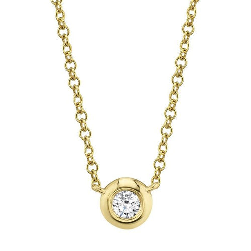 0.05Ct Diamond Bezel Necklace