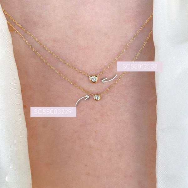 0.05Ct Diamond Bezel Necklace