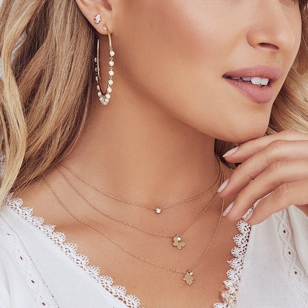0.05Ct Diamond Bezel Necklace