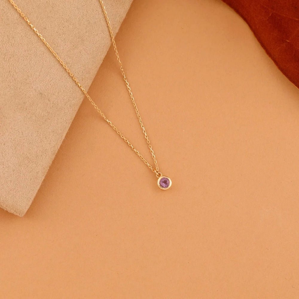 Amethyst Charm Necklace