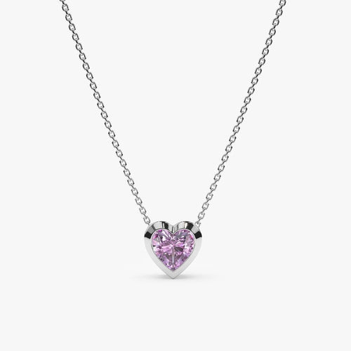 Amethyst Heart Necklace