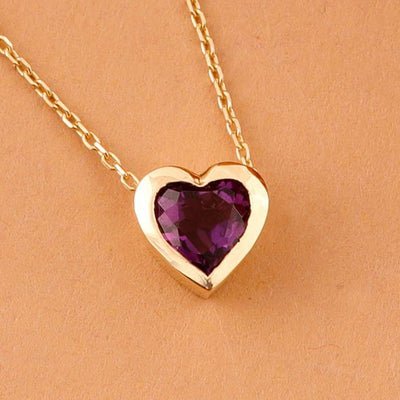 Amethyst Heart Necklace