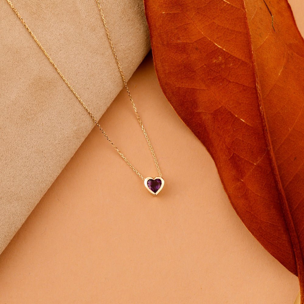 Amethyst Heart Necklace