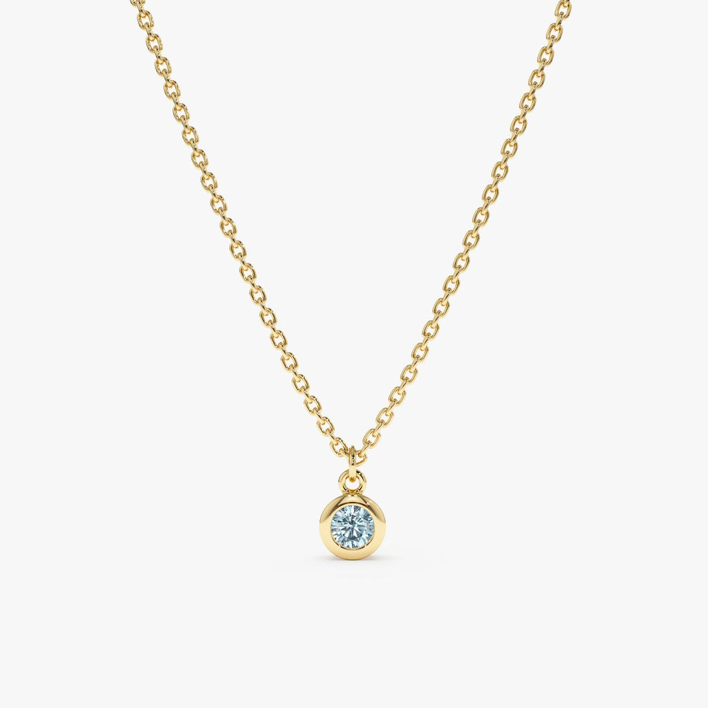 Aquamarine Charm Necklace