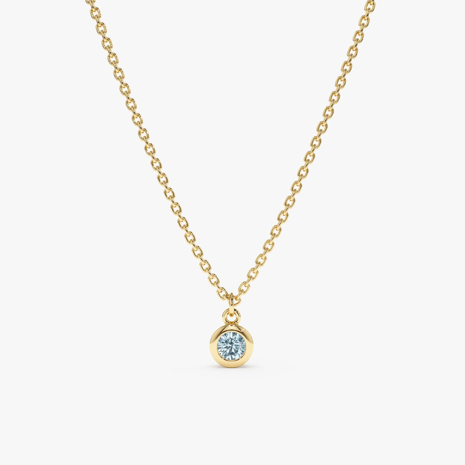 Aquamarine Charm Necklace