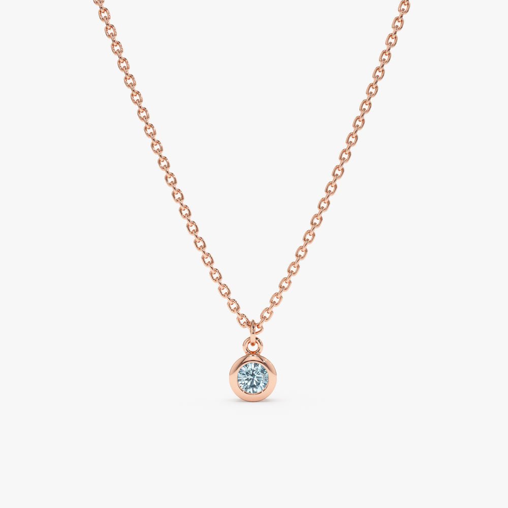 Aquamarine Charm Necklace