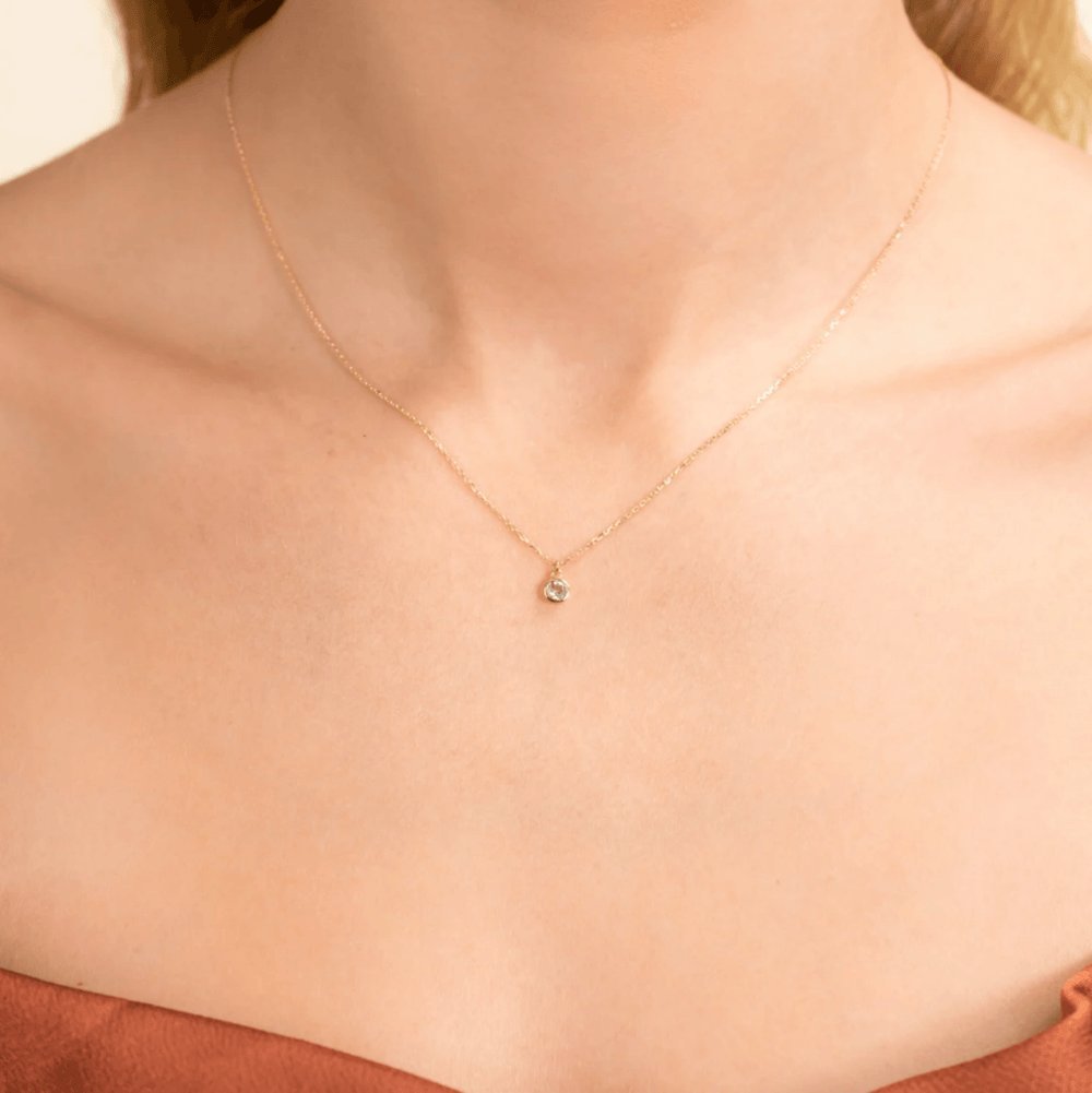Aquamarine Charm Necklace