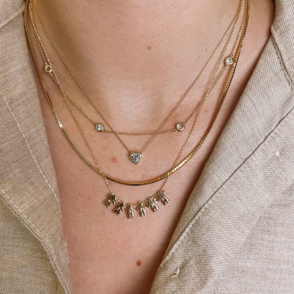 Aquamarine Heart Necklace