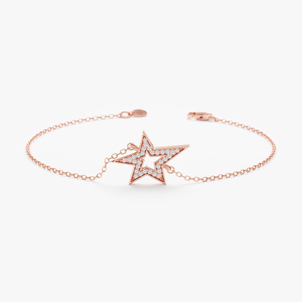 Asymmetric Diamond Star Bracelet