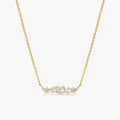Baguette Natural Diamond Cluster Necklace