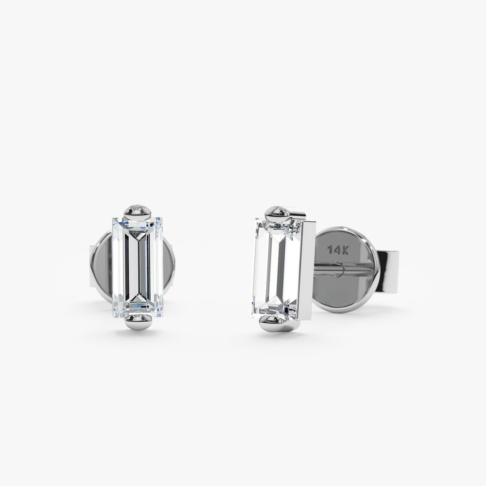 Baguette Natural Diamond Studs