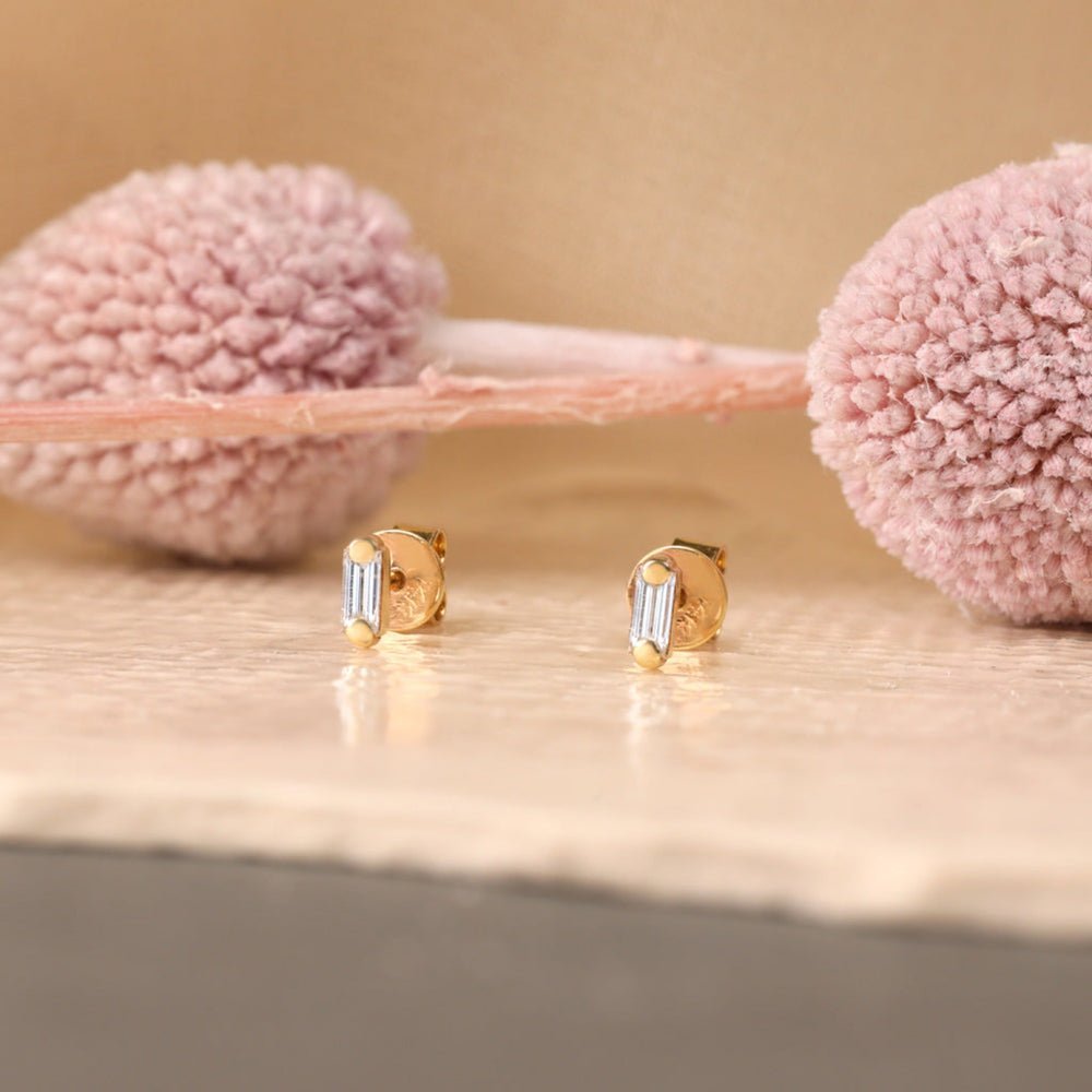 Baguette Natural Diamond Studs