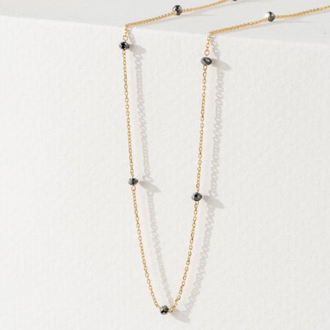 Black Diamond Station Necklace