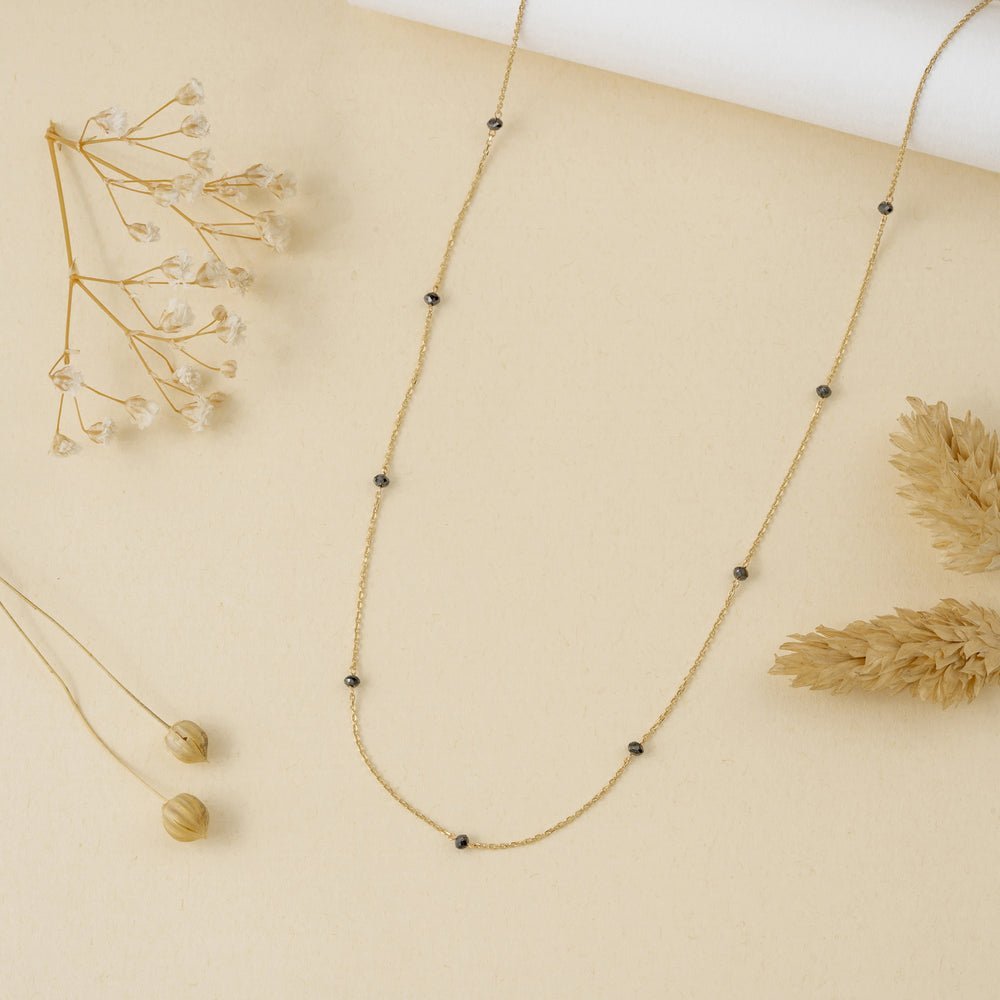 Black Diamond Station Necklace