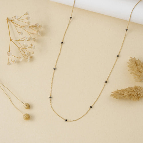Black Diamond Station Necklace