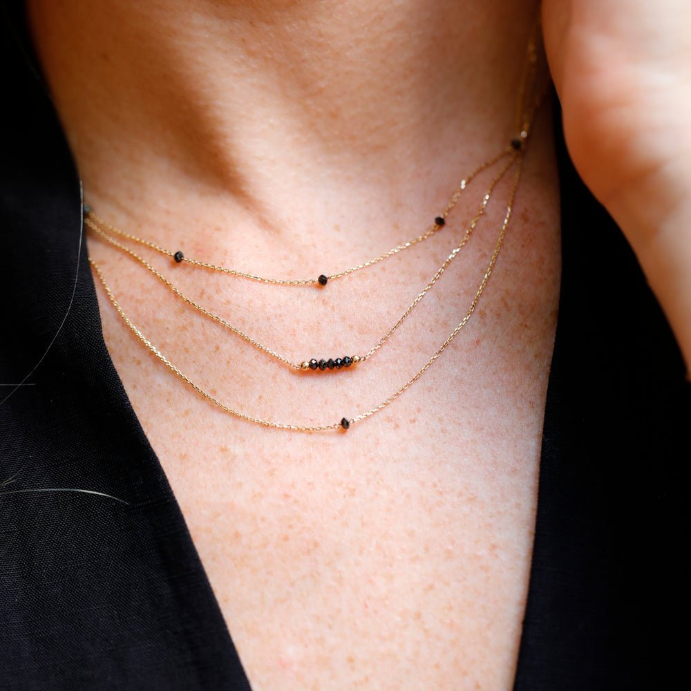 Black Diamond Station Necklace