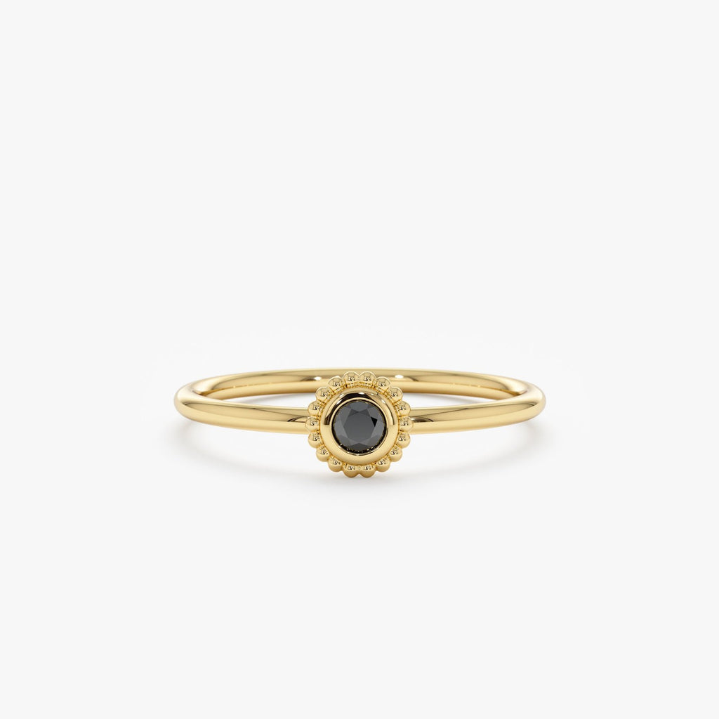 Black Onyx Art Deco Ring