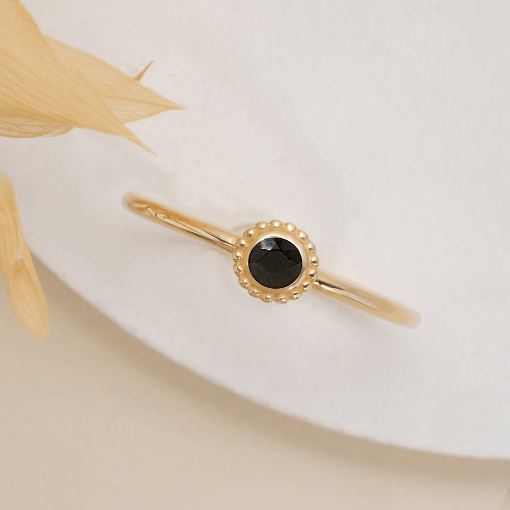 Black Onyx Art Deco Ring