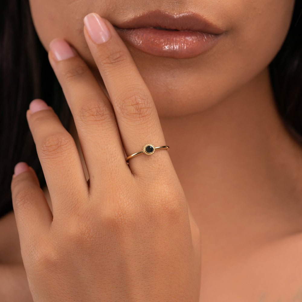 Black Onyx Art Deco Ring
