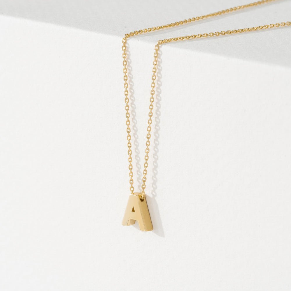 Block Letter Initial Necklace