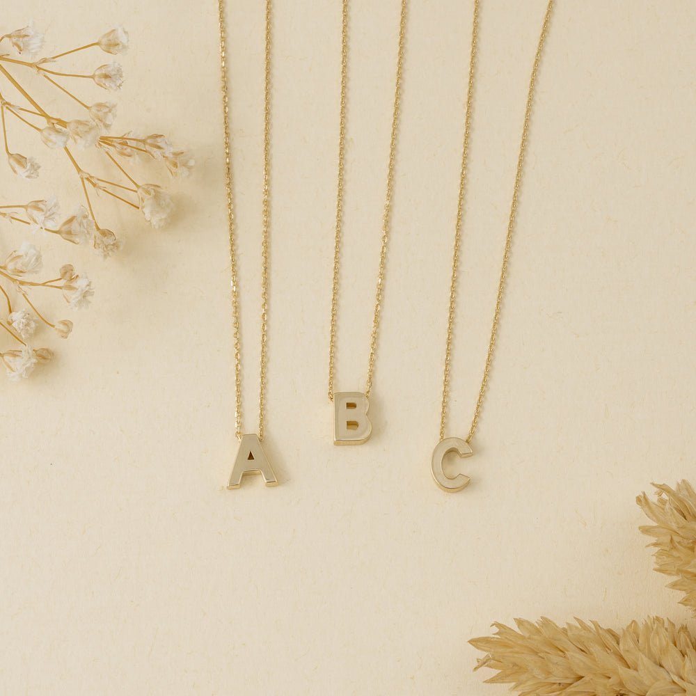 Block Letter Initial Necklace