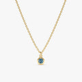 Blue Topaz Charm Necklace
