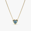 Blue Topaz Heart Necklace