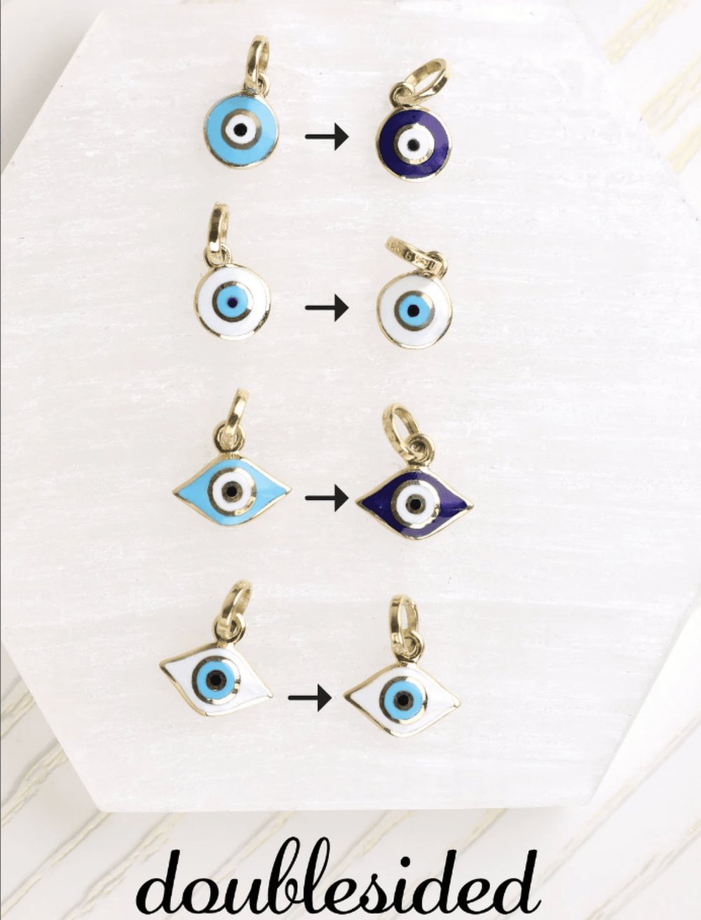 Bold Blue Enamel Evil Eye Charm