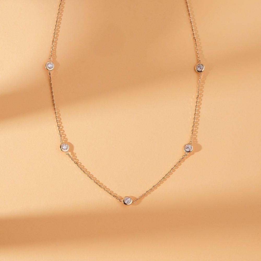 Bold Diamond By The Yard Necklace