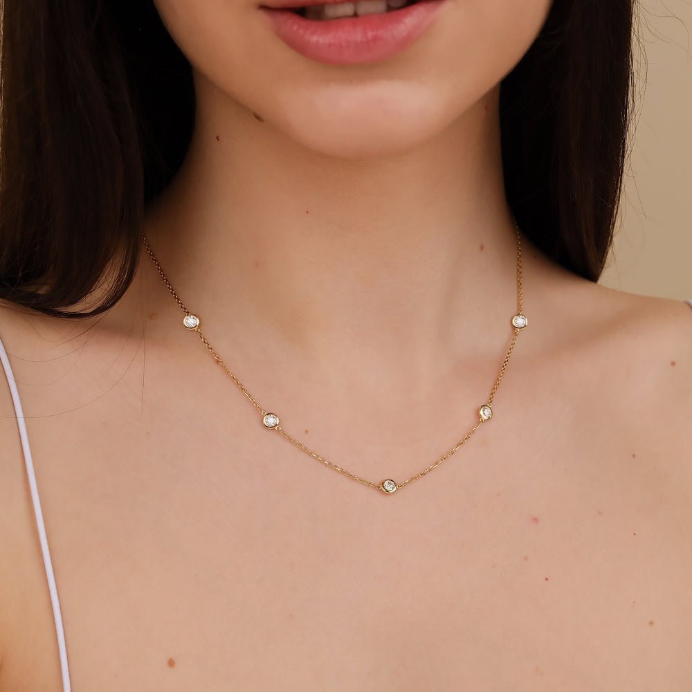 Bold Diamond By The Yard Necklace
