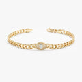 Bold Diamond Eye Cuban Chain Bracelet