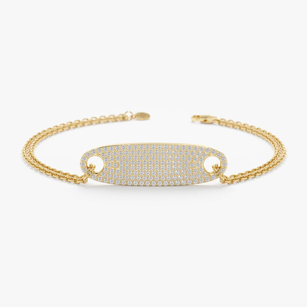 Bold Diamond ID Bracelet