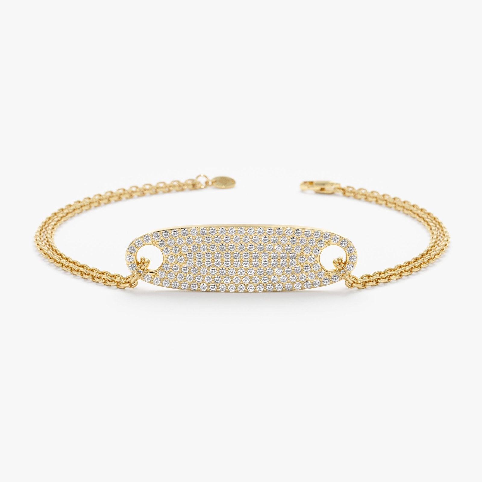 Bold Diamond ID Bracelet