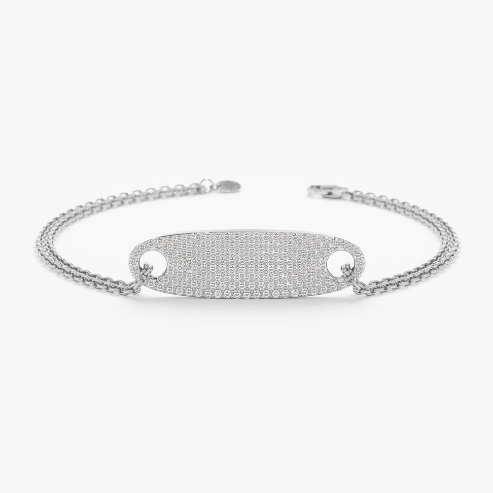 Bold Diamond ID Bracelet