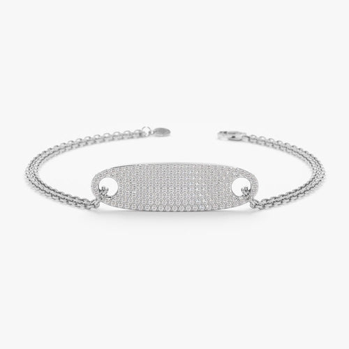 Bold Diamond ID Bracelet