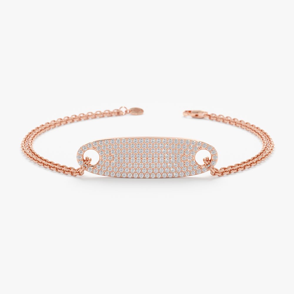 Bold Diamond ID Bracelet
