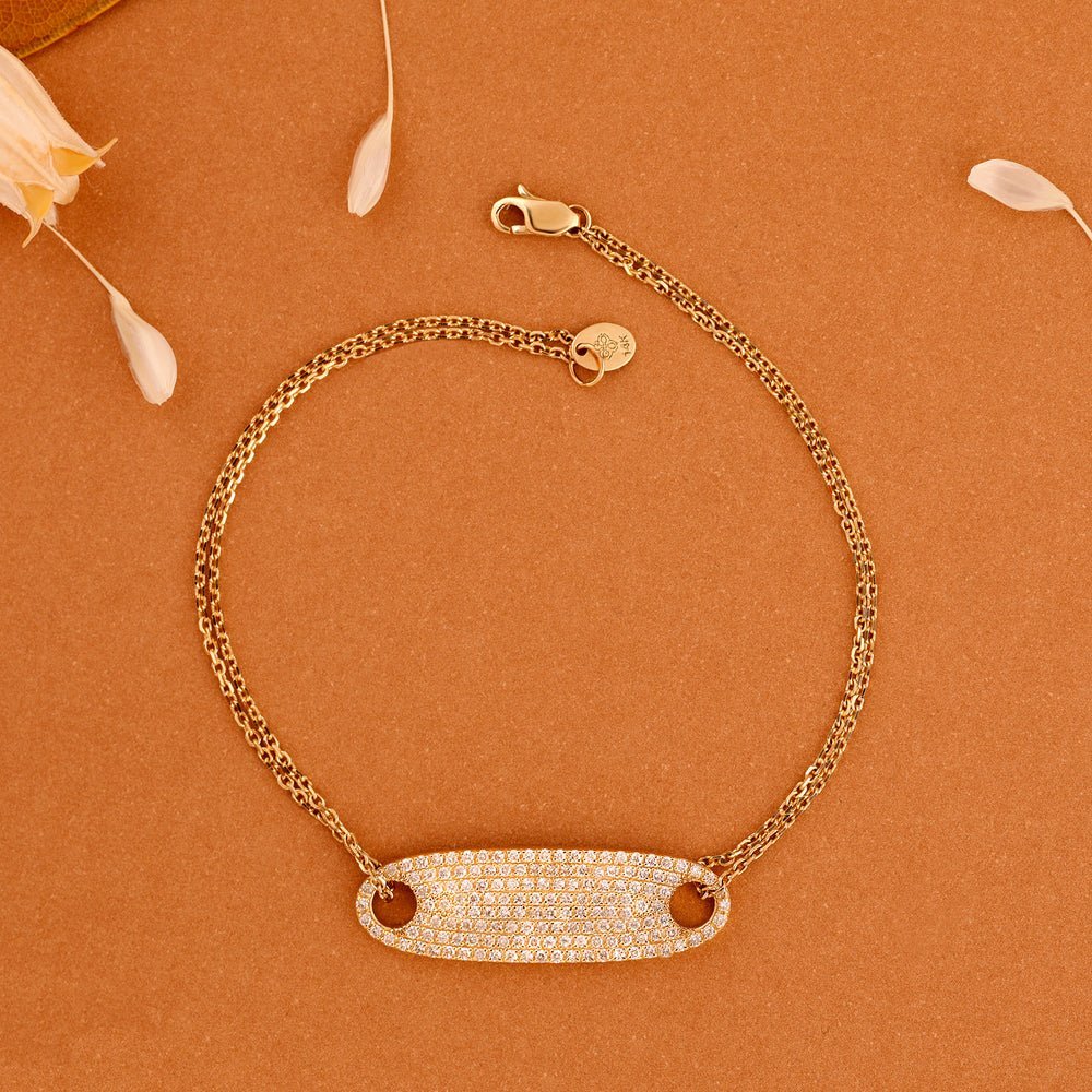 Bold Diamond ID Bracelet