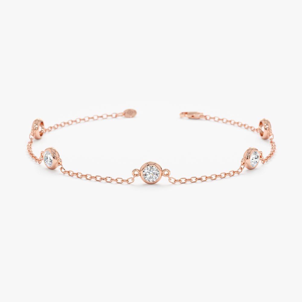 Bold Diamond Station Bracelet