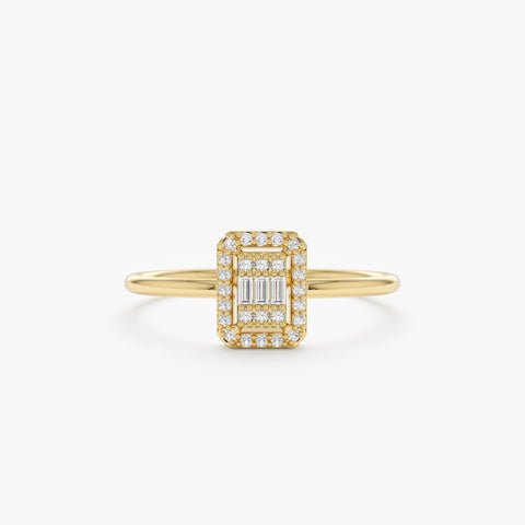 Bold Natural Diamond Engagement Ring