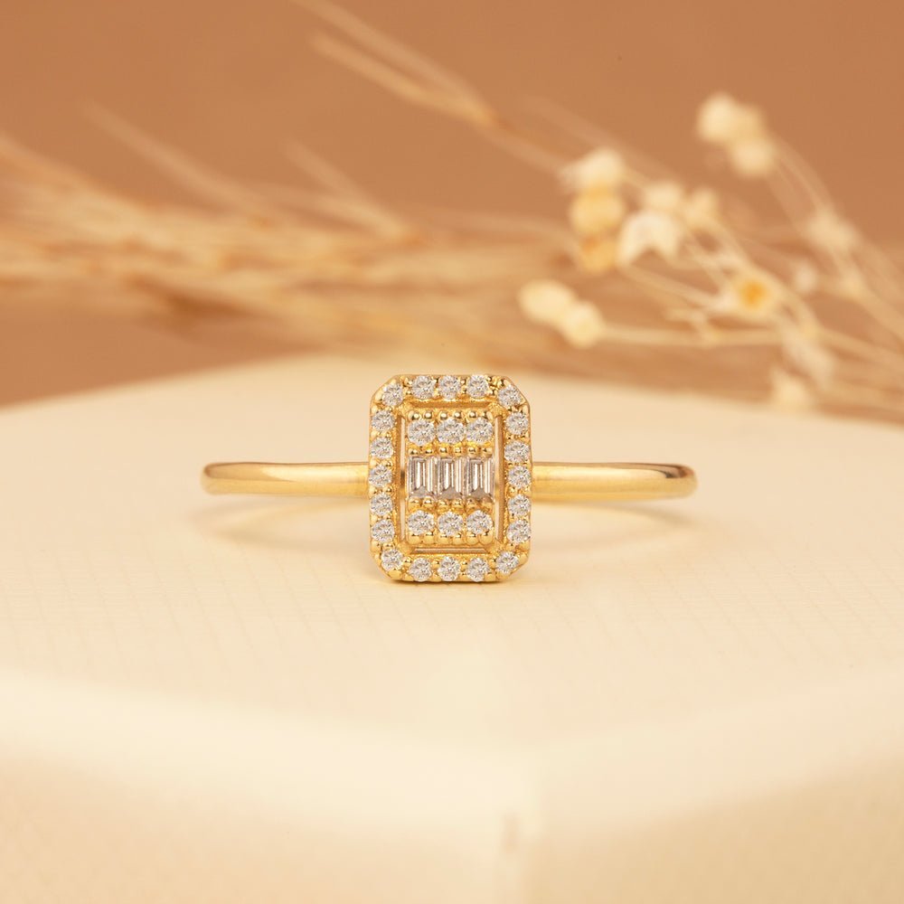 Bold Natural Diamond Engagement Ring
