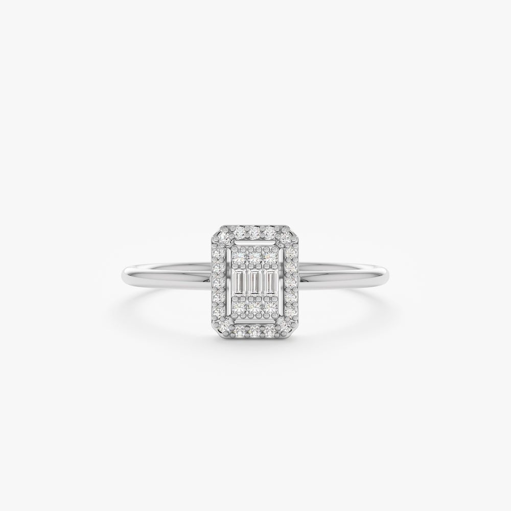 Bold Natural Diamond Engagement Ring
