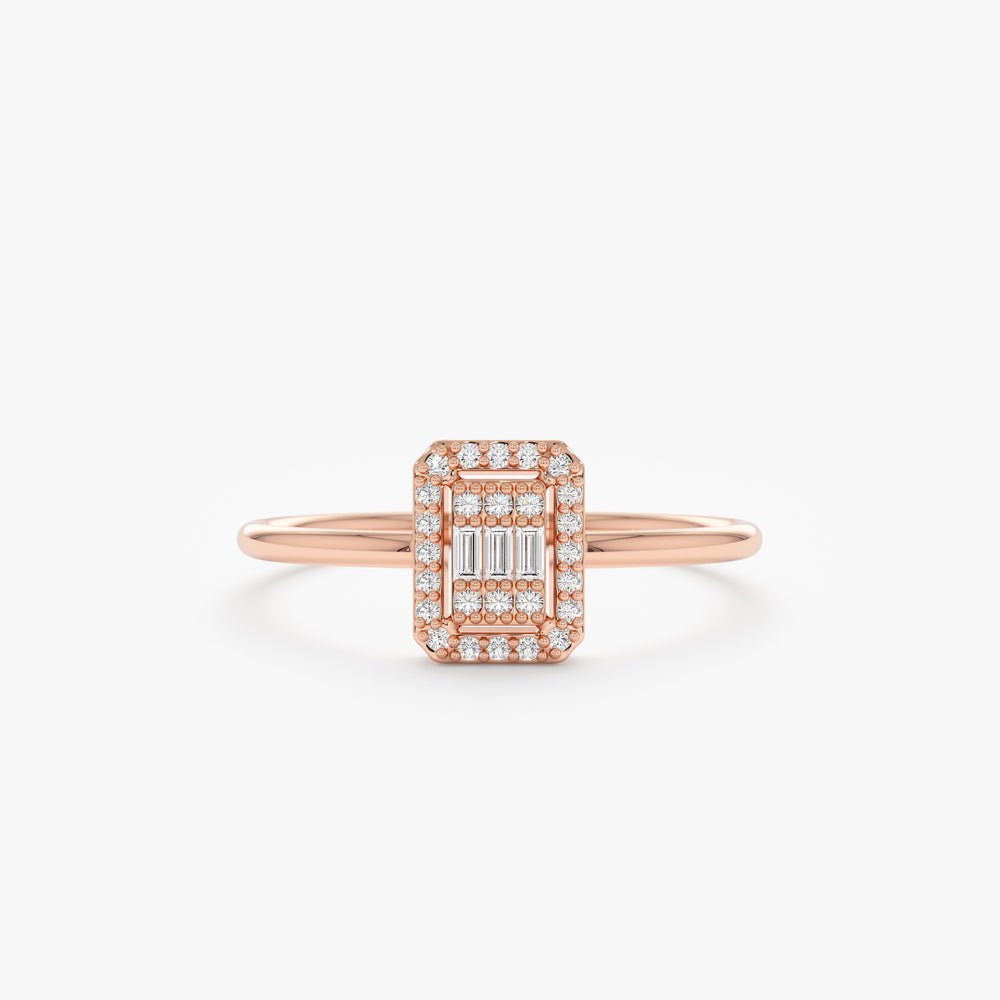Bold Natural Diamond Engagement Ring