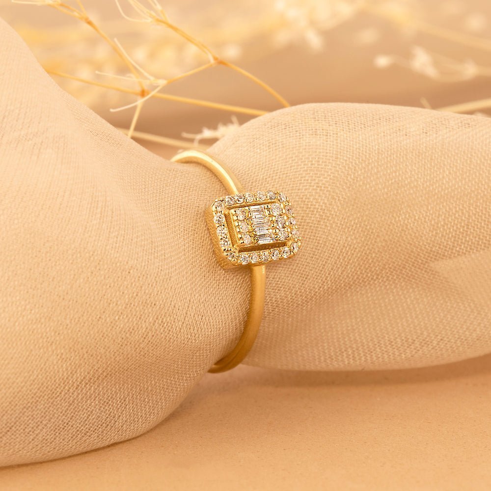 Bold Natural Diamond Engagement Ring