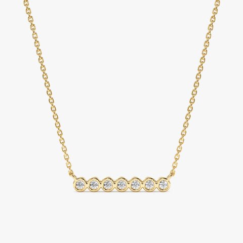 Bubble Bar Natural Diamond Necklace