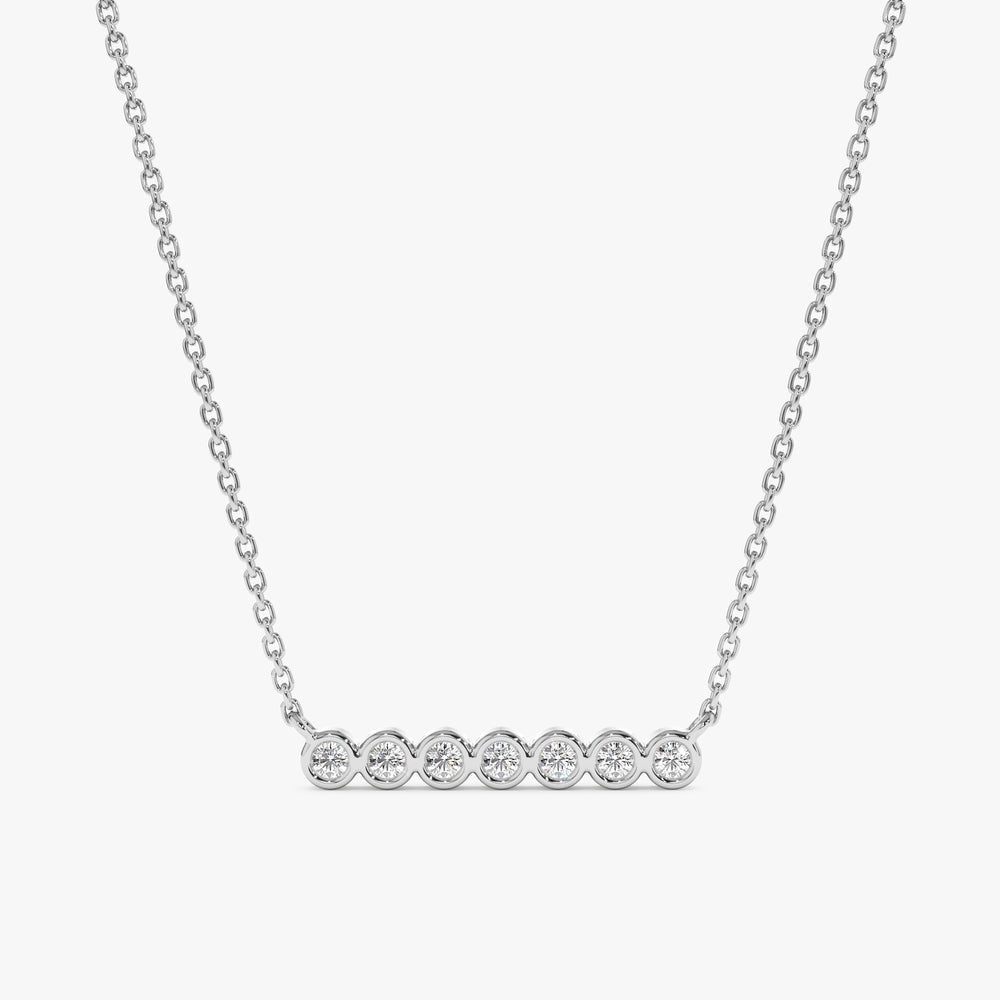 Bubble Bar Natural Diamond Necklace