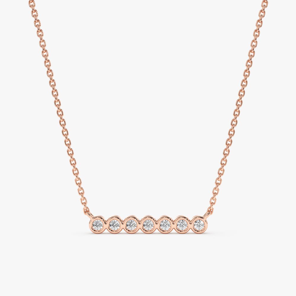 Bubble Bar Natural Diamond Necklace